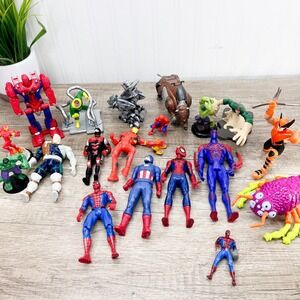 marvel action figure lot mixed Spider-Man hulk black panther Ironman, cable, etc